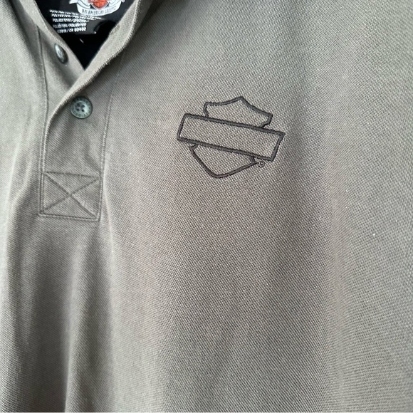 Harley Davidson Motorcycles Men’s Gray & Black Polo Shirt Size Medium - Picture 10 of 10